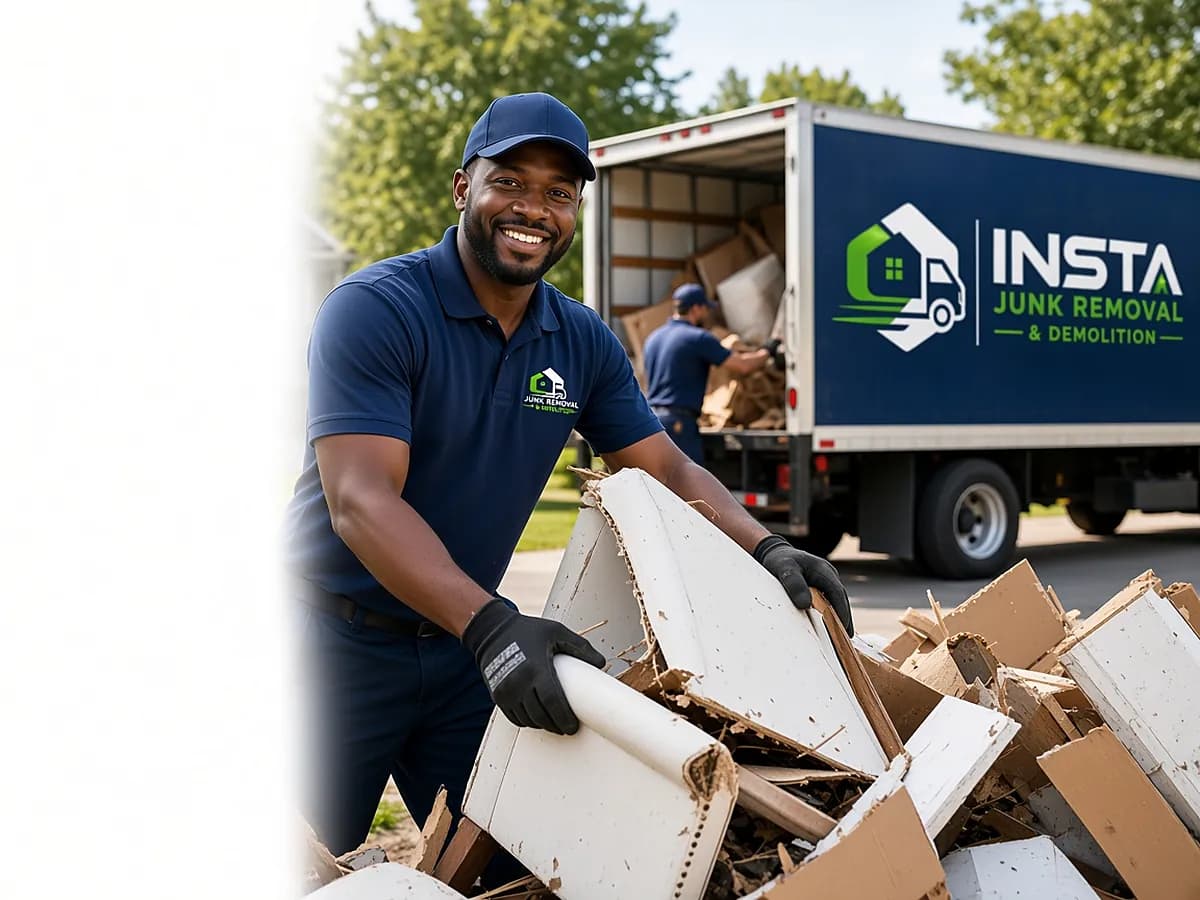 INSTA crew loading items into the company truck