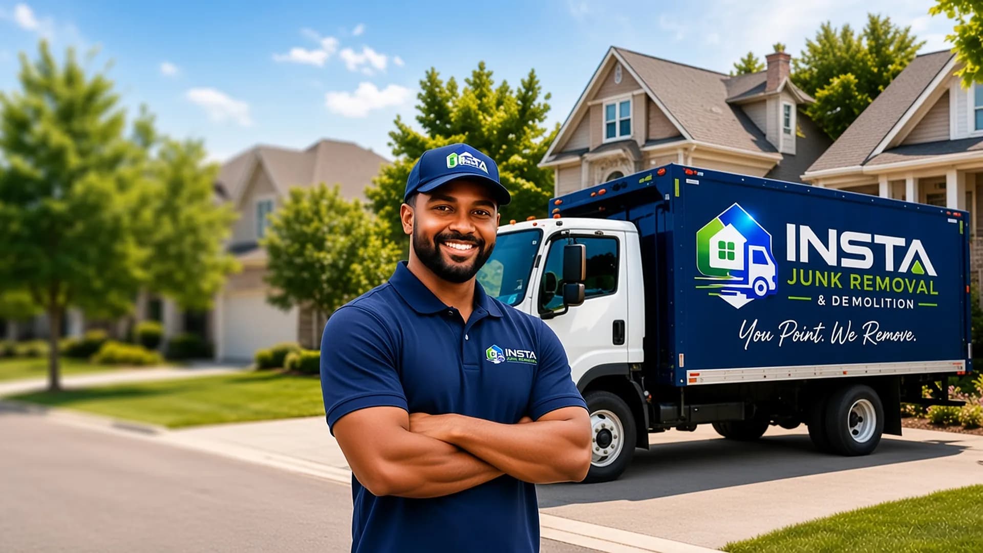 INSTA Junk Removal truck serving Virginia's Eastern Shore