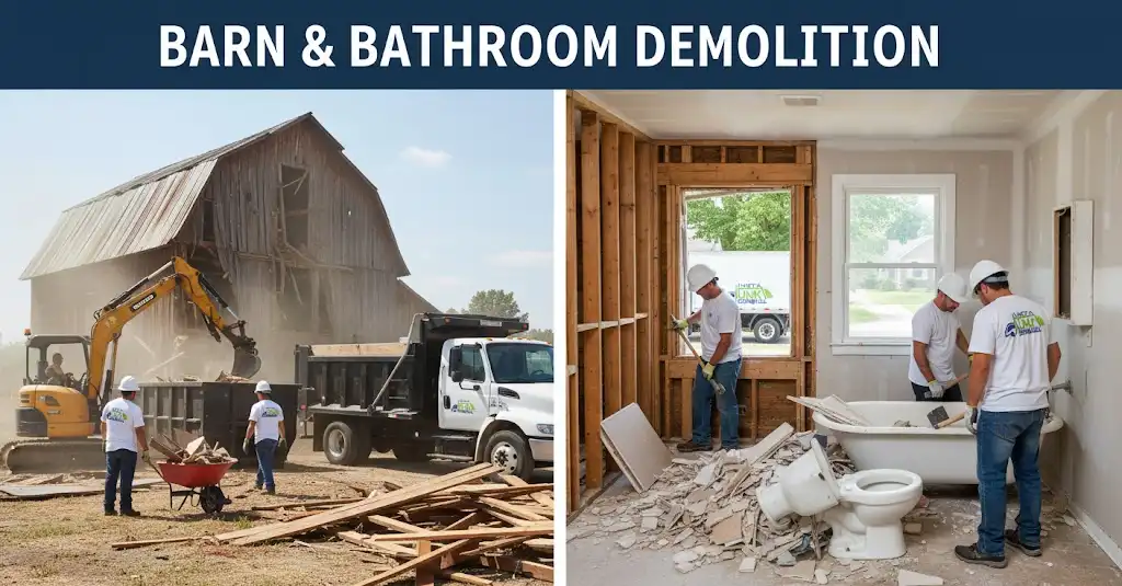 Barns and bathrooms demoltions