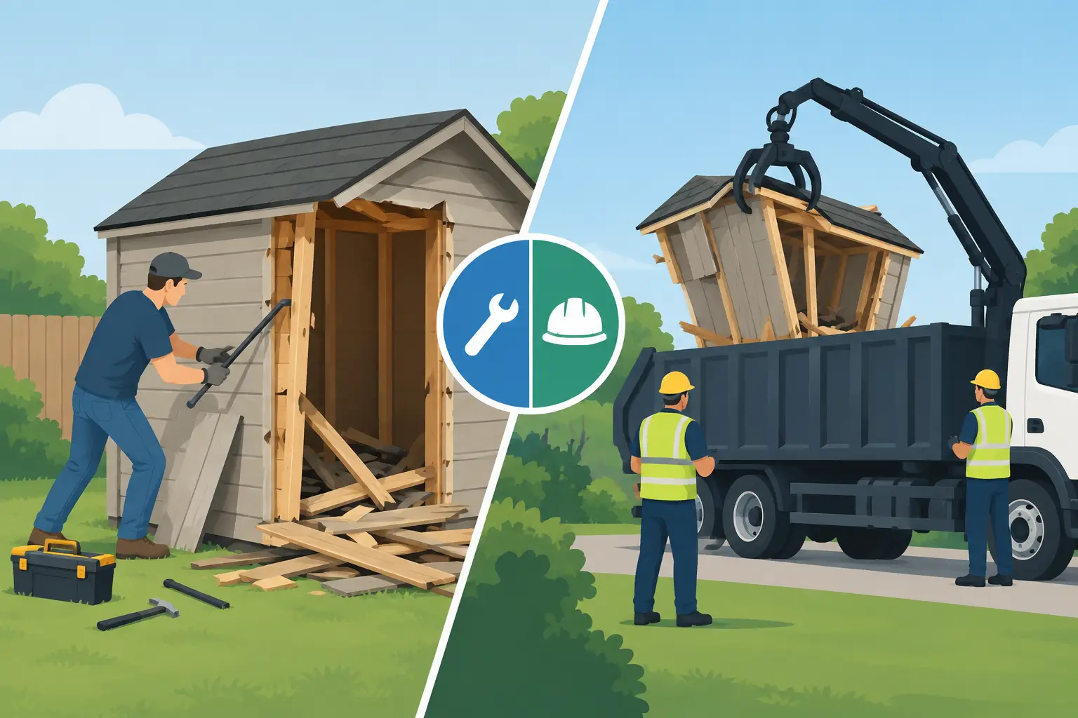 DIY Shed Removal Versus Professionals Compared